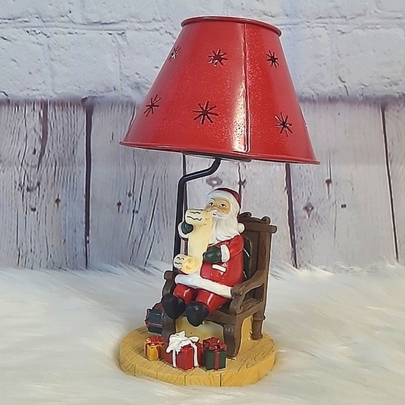 Yankee Candle Christmas Holiday Santa Claus Resin Tea Light Candle Holder Lamp - Picture 8 of 15